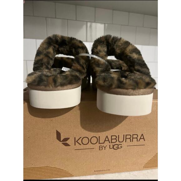 New Koolaburra by Ugg W Fuzz-On Women’s Cozy Slides Slippers Leopard Size 9 - Picture 7 of 12